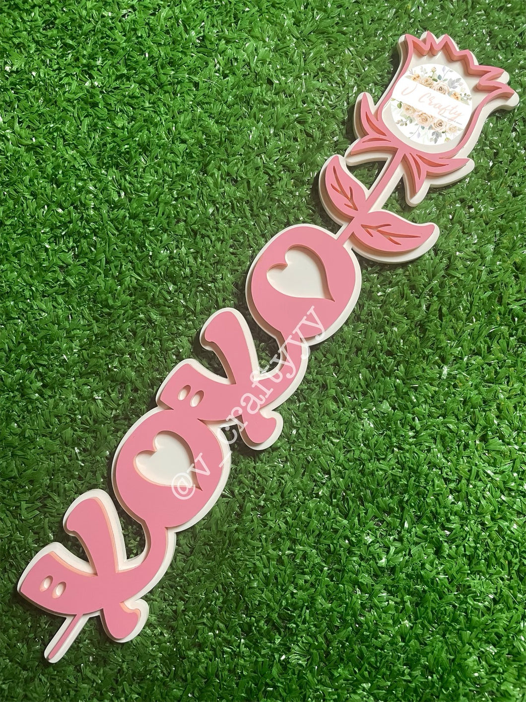 XOXO Acrylic Rose Magnet